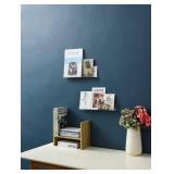 LikeU 6 PCS Clear Acrylic Floating Shelves Book Shelf Display Ledge,5 MM Thick Wall Mounted Storage Shelf for Nursery Decor,Invisible Kids Bookshelf and Small Toy Storage,15 Inch