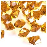 Babenest Acrylic Crushed Ice Rocks, 150 PCS Fake Crystals Plastic Ice Cubes Diamonds Gems for Vase Fillers, Home Decoration, Table Scatter, Event, Wedding, Arts & Crafts (Orange)