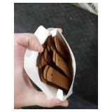 8 Pieces Artificial Leather Wall Hooks 1 x 4.7 Inches Wall Hanging Strap Wall Mounted Loop for Hanging Leather Strap Hangers for Bathroom Bedroom Kitchen Towel Holder Supplies (Dark Yellow)