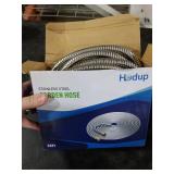 25FT Stainless Steel Metal Garden Hose - Lightweight, Kink-Free & Tangle-Free, Flexible with Brass Fittings, On/Off Valve, Pet Proof, Puncture Proof for Yard, RV, Car Washing (Silver)