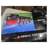 Kigley Portable 4 Seat Soccer Bench Chairs Foldable Team Sports Bench with Pockets and Carrying Bag for Camping Soccer Sports Team Basketball Football Practice Games(Black,1 Pcs)