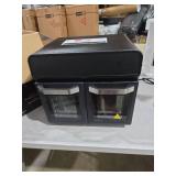 24Qt Dual Zone Air Fryer Oven with Rotisserie, Extra Large Double Air Fryers Mini Oven Digital 1800W 10 in 1 Airfryer Countertop Convection Toaster Oven Combo, Stainless Steel Inner, 360° Even Heatin