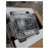 24Qt Dual Zone Air Fryer Oven with Rotisserie, Extra Large Double Air Fryers Mini Oven Digital 1800W 10 in 1 Airfryer Countertop Convection Toaster Oven Combo, Stainless Steel Inner, 360° Even Heatin