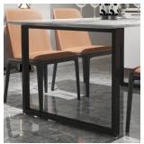 HOMEKAYT Desk Legs Set of 2 Metal Table Legs 28 Inch, Heavy Duty Metal Legs Multiple Uses for Dinning, Kitchen,Office Table(Rectangle Shape, 2pcs)-Black