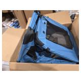 Petprsco Portable Collapsible Dog Crate, Travel Dog Crate 24x17x17 with Soft Warm Blanket and Foldable Bowl for Large Cats & Small Dogs Indoor and Outdoor