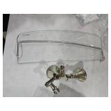 Delta Cassidy 18  Glass Shelf with Removable Bar  Polished Nickel