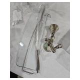 Delta Cassidy 18  Glass Shelf with Removable Bar  Polished Nickel