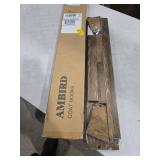 AMBIRD 28.9 Inch Length Shelf with Hooks Entryway Coat Rack Wall Mount Wood Coat Hooks with Shelf Wall-Mounted Coat Hook Rack with 5 Dual Hooks for Bathroom, Living Room, Bedroom (Brown)