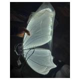 Wedding Electric Butterfly Floor Lamp: Giant Moving LED Butterflies Decoration with Movement & Lights Up - Big Movable Butterfly Props with Flapping Wings - for Birthday Party (White Light, 23.6 IN)