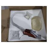 Modern Decoration Wall Sconce Mid Century with White Milk Glass Vintage Industrial Wood Wall Light Hardwired Smoke Grey Amber Farmhouse Reading Wall Lamp for Bedroom Living Room Bedside