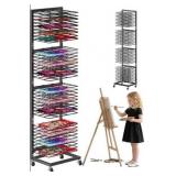 Art Drying Rack for Classroom - 36 Removable Shelves, Paint Drying Rack with Lockable Wheels, for Classroom, Art Studios and Schools