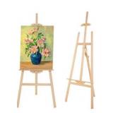 Falling in Art Easel Stand for Painting, Adjustable Wooden Easels for Painting Canvas Up to 42\", Folding Art Easel for Drawing, Wedding Sign and Poster, Suitable for Kids and Adults