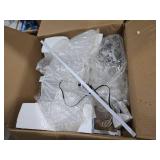 Wedding Electric Butterfly Floor Lamp: Giant Moving LED Butterflies Decoration with Movement & Lights Up - Big Movable Butterfly Props with Flapping Wings - for Birthday Party (White Light, 23.6 IN)