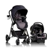 Evenflo Pivot Modular Travel System with LiteMax Infant Car Seat with Anti-Rebound Bar - Casual Gray