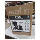 Evenflo Pivot Modular Travel System with LiteMax Infant Car Seat with Anti-Rebound Bar - Casual Gray