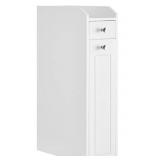 VASAGLE Slim Storage Cabinet, Narrow Storage Organizer with Slide Out Drawers, Freestanding Toilet Paper Holder, Small Space Skinny Cabinet for Bathroom Kitchen Corner, Cloud White UBBC847P31