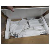 VASAGLE Slim Storage Cabinet, Narrow Storage Organizer with Slide Out Drawers, Freestanding Toilet Paper Holder, Small Space Skinny Cabinet for Bathroom Kitchen Corner, Cloud White UBBC847P31