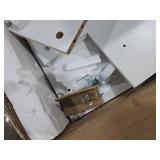 VASAGLE Slim Storage Cabinet, Narrow Storage Organizer with Slide Out Drawers, Freestanding Toilet Paper Holder, Small Space Skinny Cabinet for Bathroom Kitchen Corner, Cloud White UBBC847P31