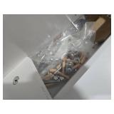 VASAGLE Slim Storage Cabinet, Narrow Storage Organizer with Slide Out Drawers, Freestanding Toilet Paper Holder, Small Space Skinny Cabinet for Bathroom Kitchen Corner, Cloud White UBBC847P31