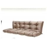 Outdoor Swing Cushions,Waterproof Swing Cushions 3 Seater Replacement with Backrest,Outdoor Thickened Bench Cushion with Ties for Porch,Patio,Backyard,Garden (60 * 40 in)