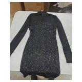 Women Fall Winter Dress Grils Lady Casual Floral/Striped/Solid Long Sleeve One Piece Dress Skirt Outfits Clothes Large