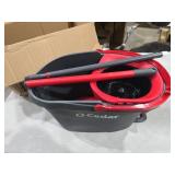 O-Cedar EasyWring Microfiber Spin Mop, Bucket Floor Cleaning System, Red, Gray, Standard