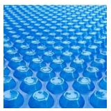 Solar Pool Cover 6x12 Foot Rectangle, 10Mil Blue Bubble Pool Blanket for Inground & Above-Ground Pools | Solar Heating Cover | UV-Resistant & Energy Efficient