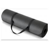 Amazon Basics 1/2 Inch Extra Thick Exercise Yoga Mat with Carrying Strap, Cushioned Support, for Fitness and Gym Workouts