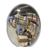 26" Outdoor Acrylic Convex Mirror/Plastic Back Round Safety Mirror for Driveways, Stores, Warehouses & Wall Mount Wide-Angle View Model OC2600-convex mirror backing is either gray