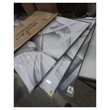 Large Framed Black and White Gold Abstract Lines Wall Art for Living Room, Set of 3 Piece Canvas Paintings Artwork for Walls, Modern Minimalist Lines Art Prints Pictures for Hallway Office Wall Decor 