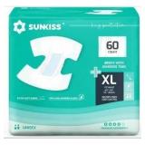 SUNKISS TrustPlus Adult Diapers with Maximum Absorbency, Unisex Disposable Incontinence Briefs with Tabs for Men and Women, Odor Control, XLarge, 60 Count (4 Packs of 15)