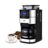 Gevi 10-Cup Coffee Maker with Built-in Burr Grinder, Programmable Timer, 1.5L Water Tank, Reusable Filter & Warming Plate Drip Coffee Machine for Fresh Ground Coffee