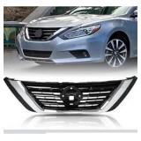 Front Bumper Black Air Intake Grille Replacement Shroud Front Air Intake Grill Replacement Kit Compatible with 2016 2017 2018 Nissan Altima Sedan