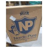 Nordic Pure 20x25x1 (19 1/2 x 24 1/2 x 3/4) Furnace Air Filters MERV 12 Pleated Plus Carbon 2 Pack