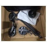 Collapsible Wagon Cart Foldable Beach Wagon with All-Terrain Wheels - 380 LBS Heavy Duty Grocery Cart for Shopping, Beach, Camping, Sports, Garden (Black)