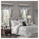 California King 24pc Emma Room in a Bag Gray