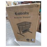 Ezebaby Bedside Bassinet for Baby, Portable Baby Bassinet Bedside Sleeper for Newborn Infants with Wheels Storage Basket, Adjustable 7 Heights and All Mesh Sides
