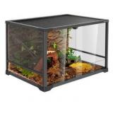30 Gallon Reptile Tank, 24\"x18\"x18\" Aluminum Alloy Reptile Terrarium, Stackable Bearded Dragon Tank, Snake Enclosure with Tempered Glass, Wheel Mountable