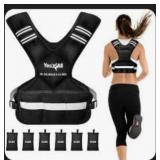 Yes4All 20-32 lbs Adjustable Weighted Vest with Reflective Strip, Running Weight Vest for Cardio and Strength Training, Body Weight Vest for Men & Women