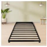 Alderose 3 Inch Bed Frame Full Low Profile, Full Size Bed Frame, Heavy Duty Metal Platform No Box Spring Needed, Easy Assembly Mattress Foundation, No Noise, Black
