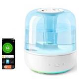 Airversa Humidifiers for Home Bedroom Large Room 5.5L Cool Mist for Indoor Use Dazzling Lighting Effects (Ice Blue, Humelle AH1)