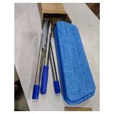 18\" Professional Microfiber Mop Floor Cleaning System, Flat Mop with Stainless Steel Handle, 4 Reusable Washable Mop Pads, Wet and Dust Mopping for Hardwood, Vinyl, Laminate, Tile Cleaning