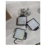 LED Pod Lights 20Pcs 4 Inch Square Tractor Work Lights 48W 12V Led Light Bar Off Road Lights for Truck ATV UTV RV RZR Boat Pickup Golf Cart Snow Blower