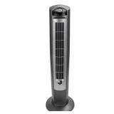 Lasko Wind Curve Tower Fan with Nighttime Setting, Gray/Silver - Gray