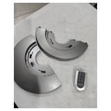 Lasko Wind Curve Tower Fan with Nighttime Setting, Gray/Silver - Gray