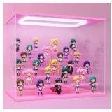 Clear Acrylic Display Case for Figure and Funko Pop,LET-Lit, Dustproof,Multiple Layers Display Cases for Collectibles(Large 6 Tier-W*D*H-19.7\"x12.6\"x16.5\"inches)