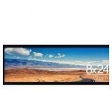 Vittanly 8x24 Picture Frame with Plexiglass - Large Black Poster Frame for Wall Display - Durable PVC Design - 1 Pack