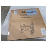 Collapsible Wagon Cart Foldable Beach Wagon with All-Terrain Wheels - 380 LBS Heavy Duty Grocery Cart for Shopping, Beach, Camping, Sports, Garden (Black)