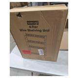 Storage Shelves - 4 Tier Shelf Organizer, Heavy Duty Garage Shelving Unit with Leveling Feet, Stable Metal Shelves Organizer for Pantry, Kitchen and Closet, 33.0\" W x 12.6\" D x 57.2\" H, Black