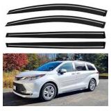 Window Visors Rain Guards for 2021 2022 2023 2024 2025 Toyota Sienna, Out-Channel Window Vent Wind Deflectors Visors Shades for 21 22 23 24 25 Sienna